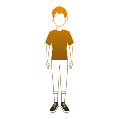 Young man cartoon vector illustration graphic design