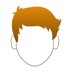 Man faceless head vector illustration graphic design
