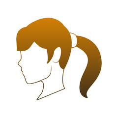 Woman faceless head vector illustration graphic design