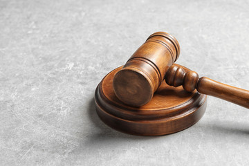 Judge's gavel on light background. Law concept