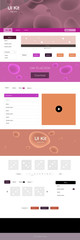 Naklejka premium Dark Pink, Yellow vector ui kit with bubble shapes.