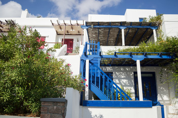 Typical Whitewashed Houses in Adamantas, Milos, Greece