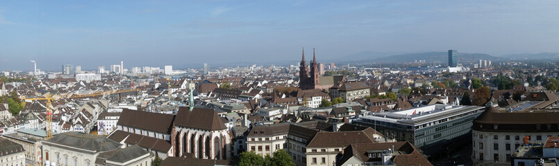 Fototapeta na wymiar Basel, Switzerland in Panorama
