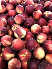 White fresh peach at the super market 