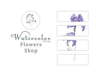 Watercolor floral on white background 700 dpi Similar illustration leaf green color
