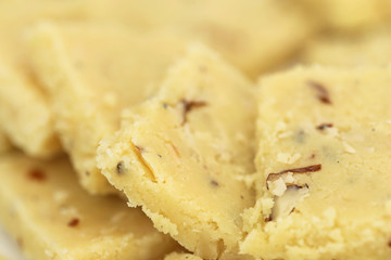 Tasty almond barfi