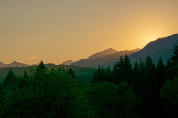 Tramonto dalla baita