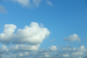 Fototapeta premium Blue sky with white clouds.