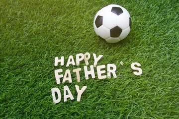 Happy Father's day to golfer is on green grass