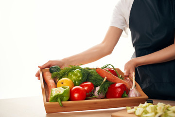 vegetables food tray