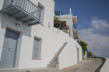 Typical Whitewashed Houses in Adamantas, Milos, Greece