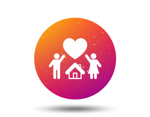 Family icon. Father, mother and child sign.