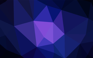 Dark BLUE vector abstract polygonal template.