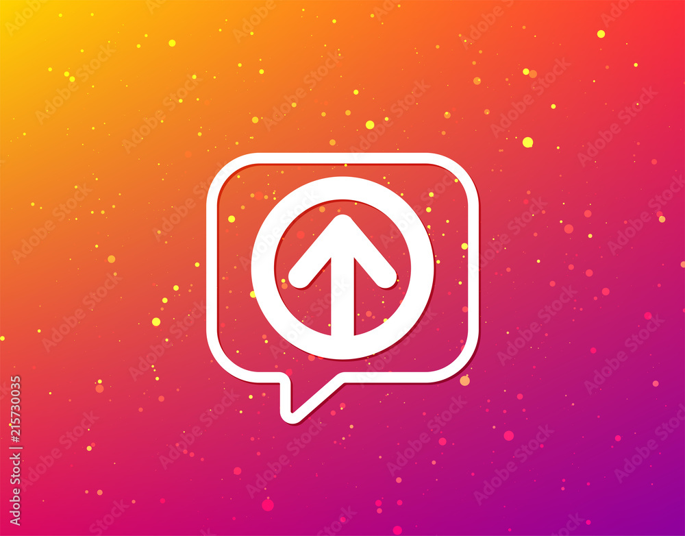 Poster upload icon. load internet data sign.