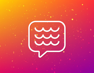 Wave icon. Water stream sign.