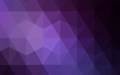 Fototapeta premium Dark Purple vector triangle mosaic cover.