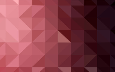 Light Pink, Red vector gradient triangles pattern.