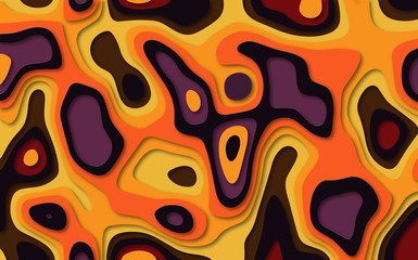 halloween color layers 3D papercut with gradientWeb