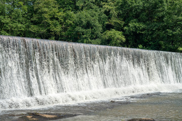 waterfall, lake, pond, river