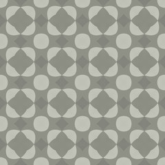 Design for printing on fabric, Wallpaper, inter-carrier objects in traditional tile style. Classic ornament of different shades of gray