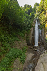 Landscape of Smolare waterfall cascade in Belasica Mountain, Novo Selo, Republic of Macedonia