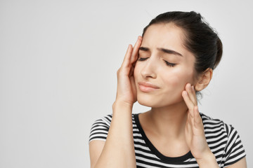 woman with a headache