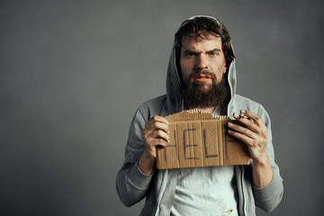 homeless man man without home