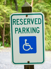 Parking for disabled or wheelchair