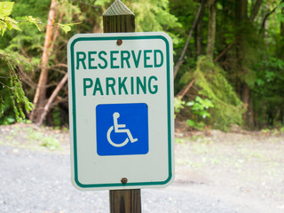 Parking for disabled or wheelchair