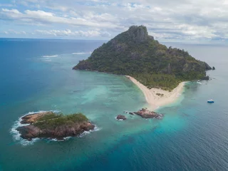 Fotobehang Prachtig uitzicht op het eiland Monuriki waar de film Castaway is opgenomen © Michaela
