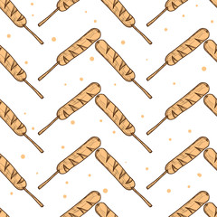 pattern fastfood hot dog sausage drawing graphic object 
