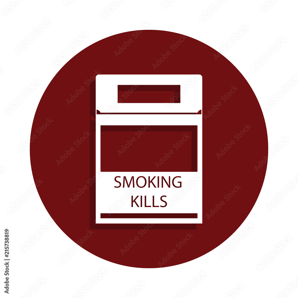 Poster smoking icon in glyph badge style. one of bad habbits collection icon can be used for ui/ux