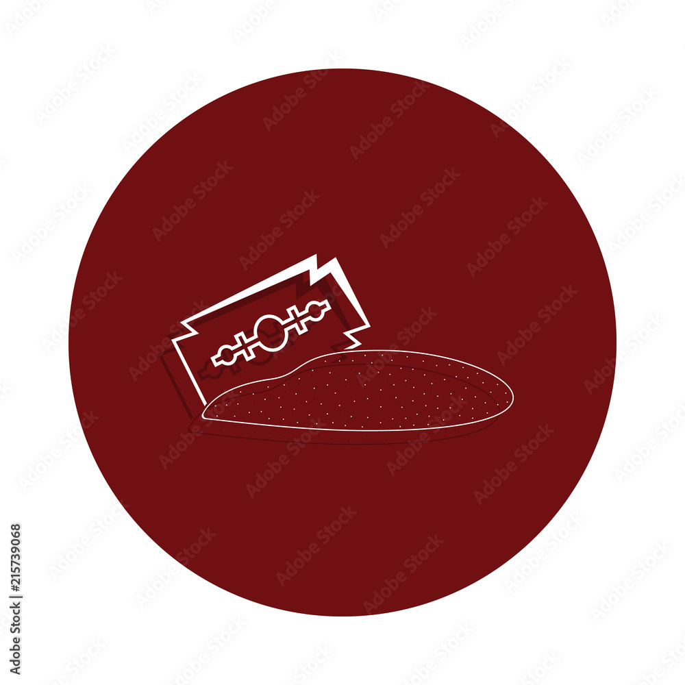Poster cocaine icon in glyph badge style. one of bad habbits collection icon can be used for ui/ux