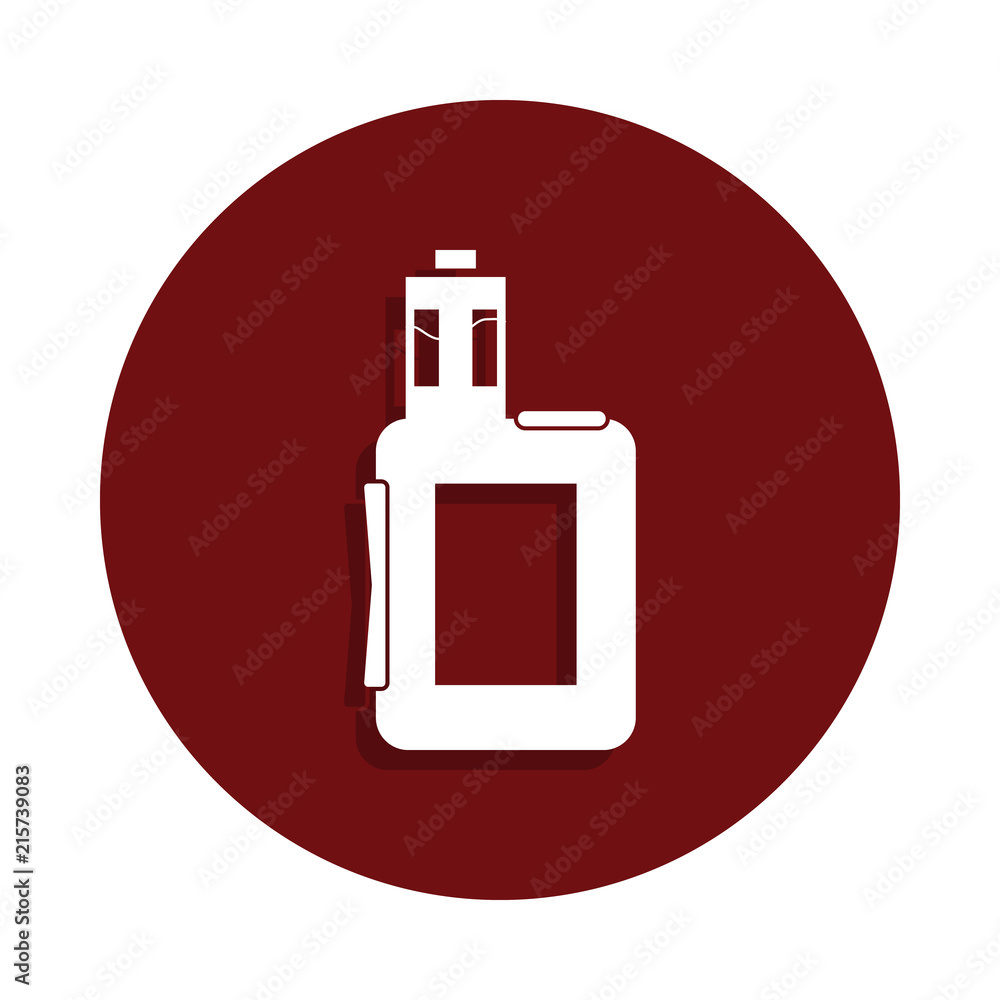 Poster electronic cigarettes icon in glyph badge style. one of bad habbits collection icon can be used for 