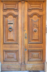 old  wooden door in France