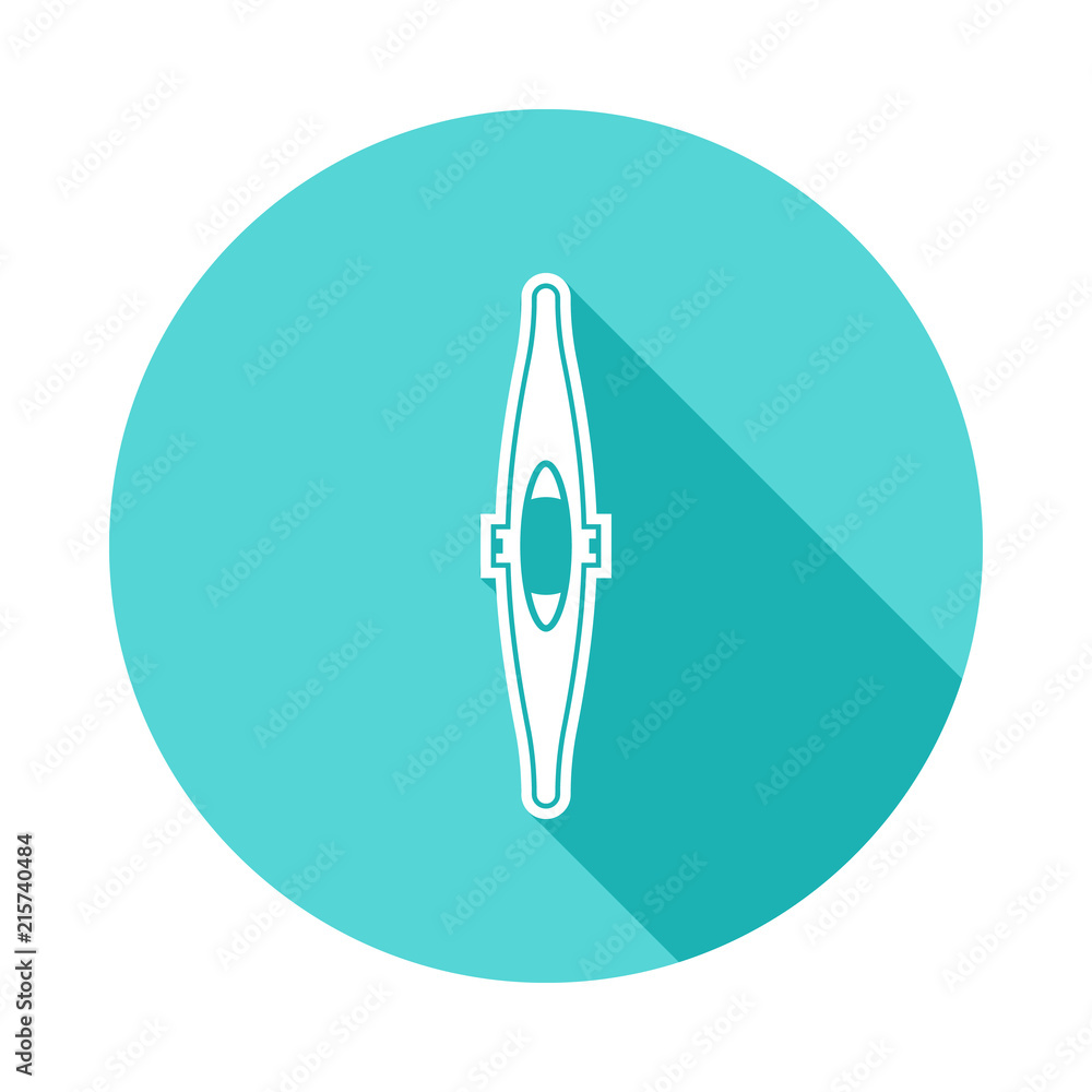 Poster kayak icon in flat long shadow. one of ships collection icon can be used for ui/ux