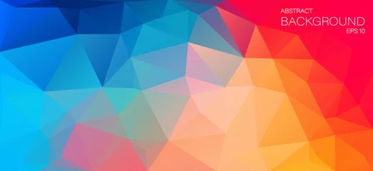 Poster Bright Color flat background with triangles © igor_shmel