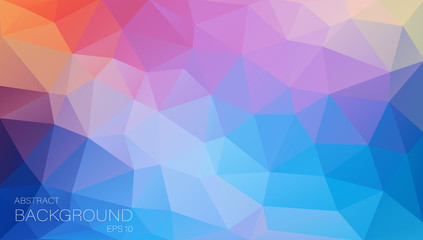 Color flat background with triangles