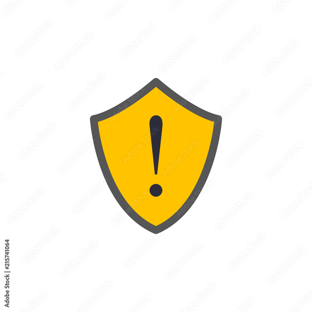 Poster exclamation point icon. element of cyber security icon for mobile concept and web apps. colored excl