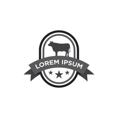 Cow logo design template