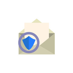 protected letters icon. Element of cyber security icon for mobile concept and web apps. Colored protected letters icon can be used for web and mobile