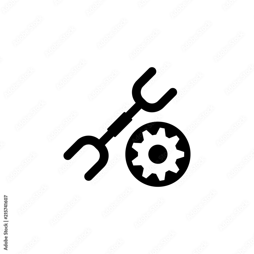 Poster spanner and mechanism icon. element of engineering icon. premium quality graphic design icon. signs 