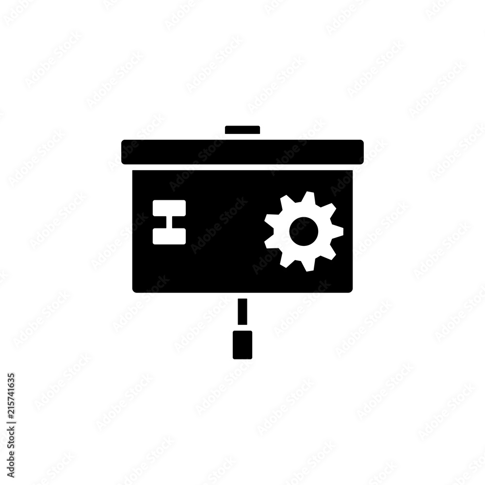 Poster presentation of the mechanism icon. element of engineering icon. premium quality graphic design icon