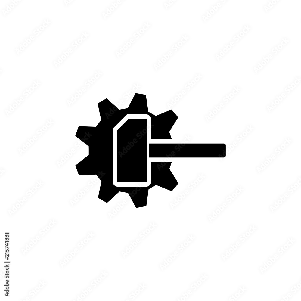 Poster hammer and mechanism icon. element of engineering icon. premium quality graphic design icon. signs a