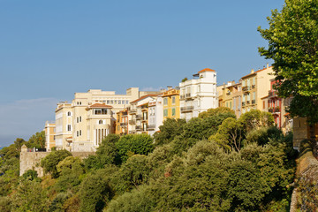 Fototapeta na wymiar Monaco historical houses on the Rock (