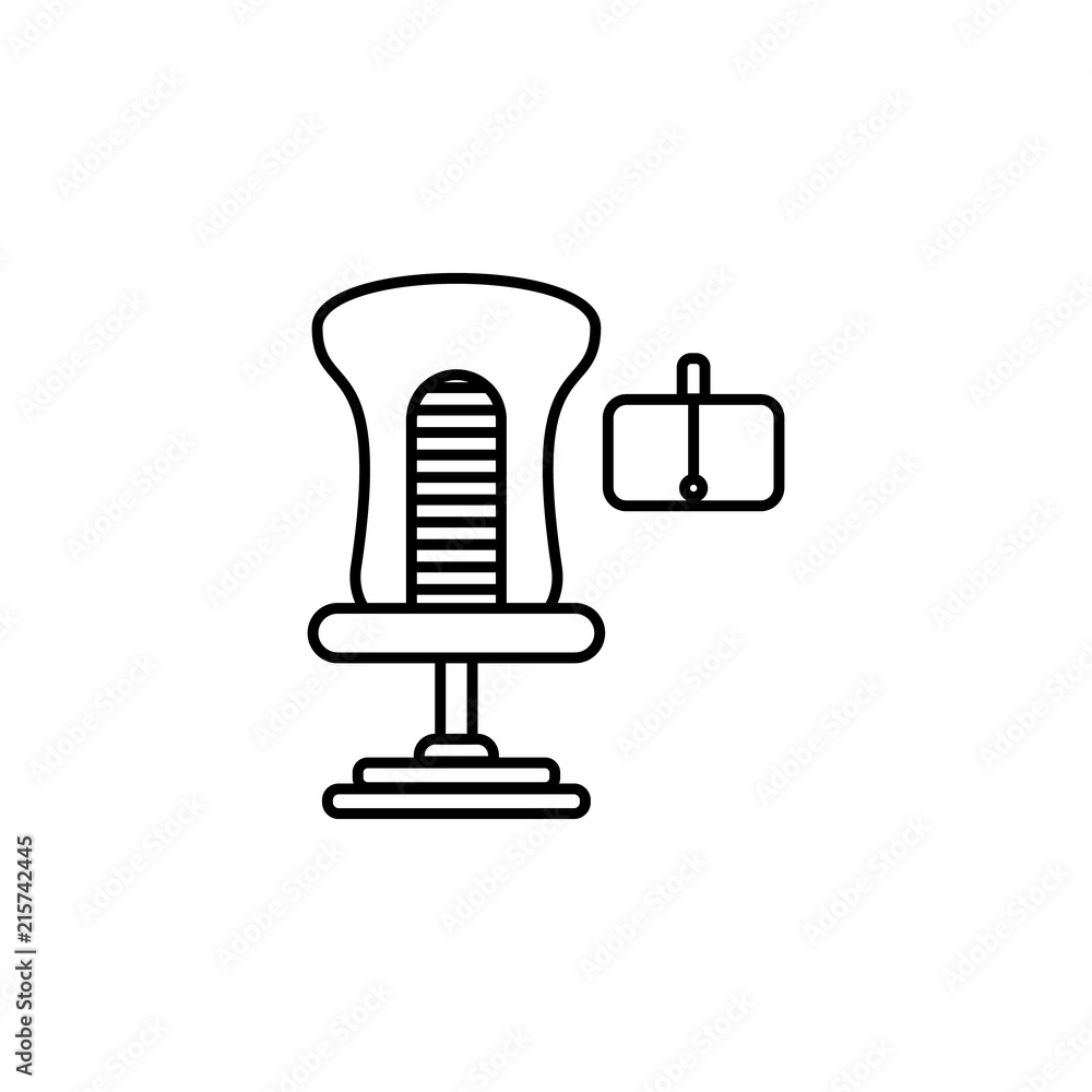 Poster virtual reality chair icon. element of virtual reality for mobile concept and web apps illustration.