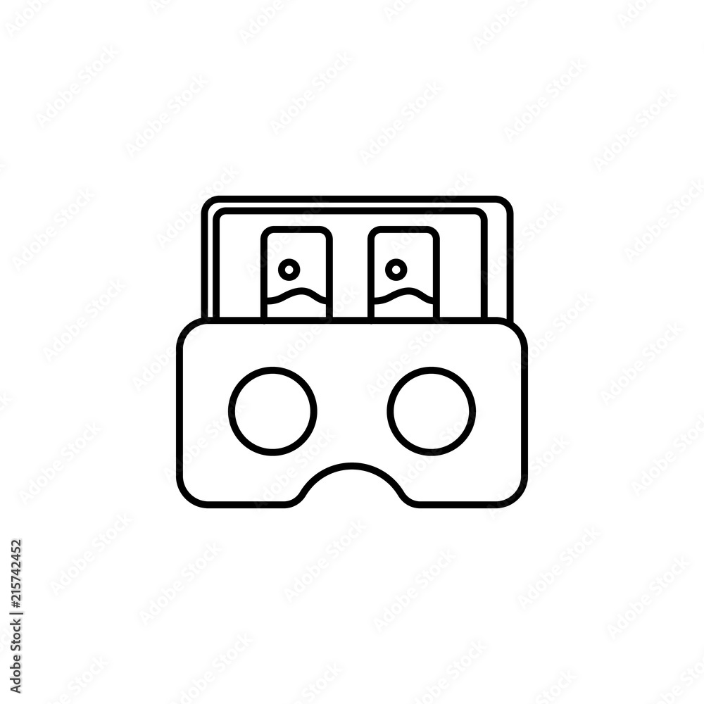 Poster virtual reality glasses icon. element of virtual reality for mobile concept and web apps illustratio