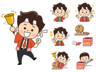 抽選会のスタッフ　バリエーション