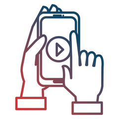 hand human with smartphone and media player