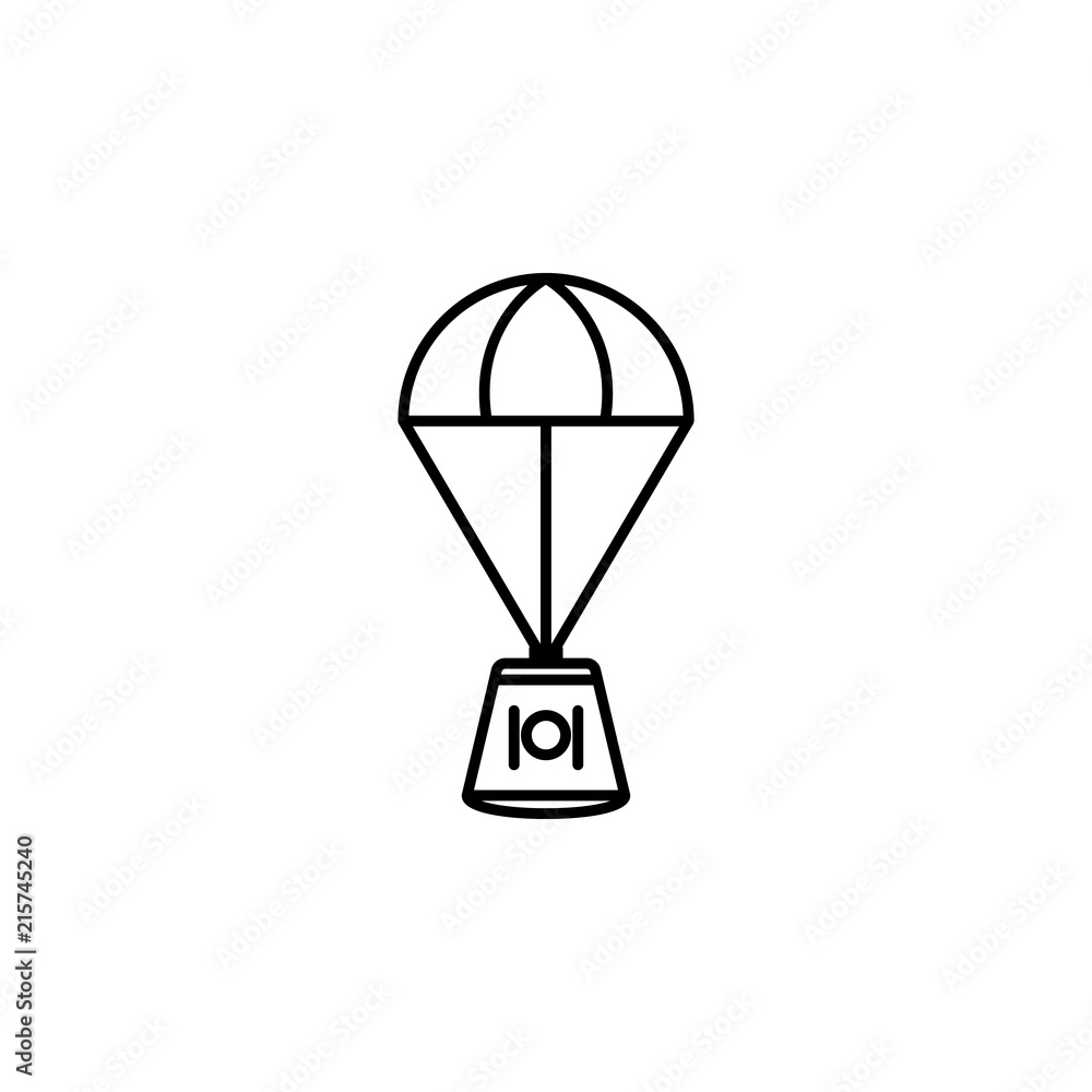 Poster space capsule icon. element of space for mobile concept and web apps illustration. thin line icon fo